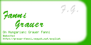 fanni grauer business card